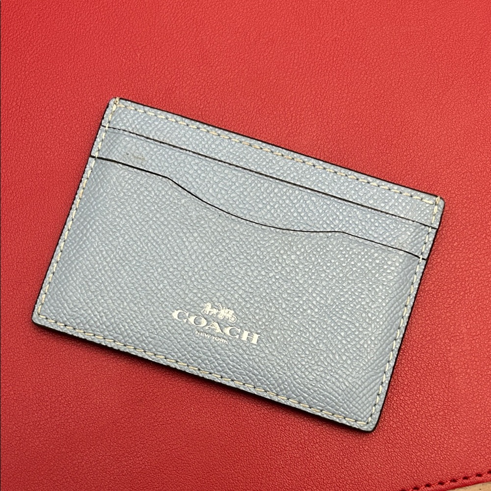 Coach baby blue Card Holder